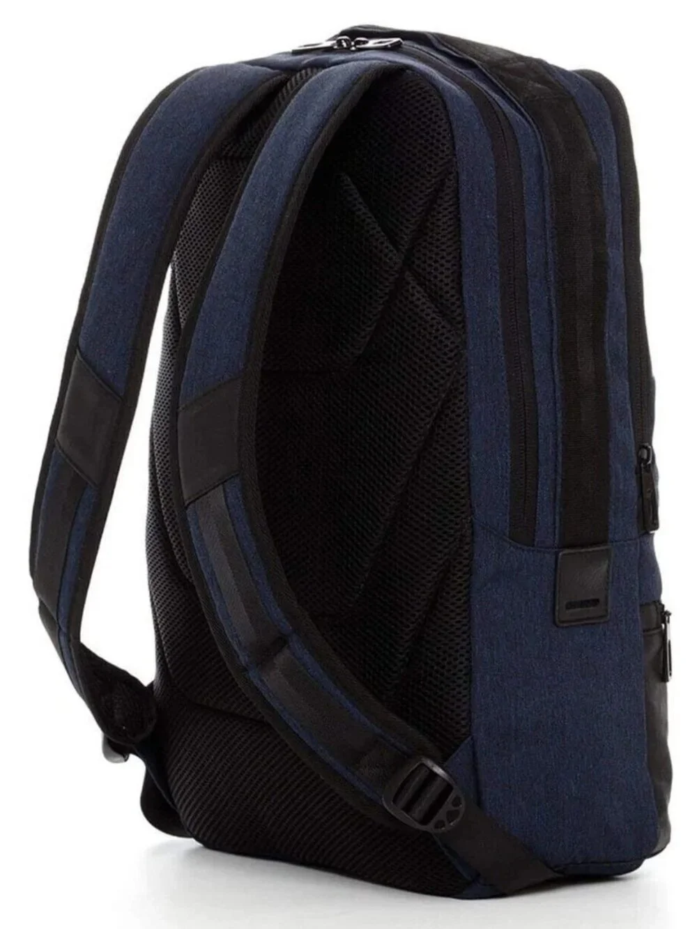 PX Men's Hank Polyester Backpack, Navy Blue With Black, One Size
